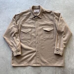 Vintage Filson Mackinaw Jac Shirt Tan Made In USA CPO Heavy Wool Size 48/XL